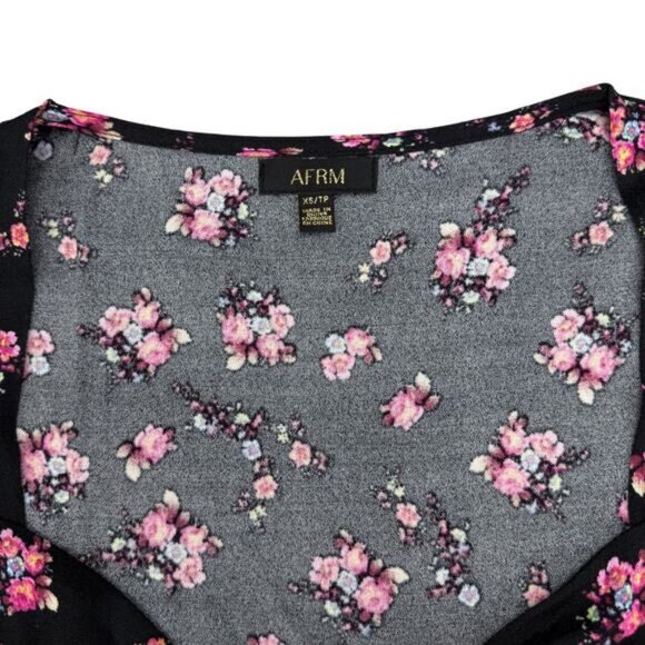 AFRM Hart Floral Peplum Cutout Top Size XS - Picture 4 of 6